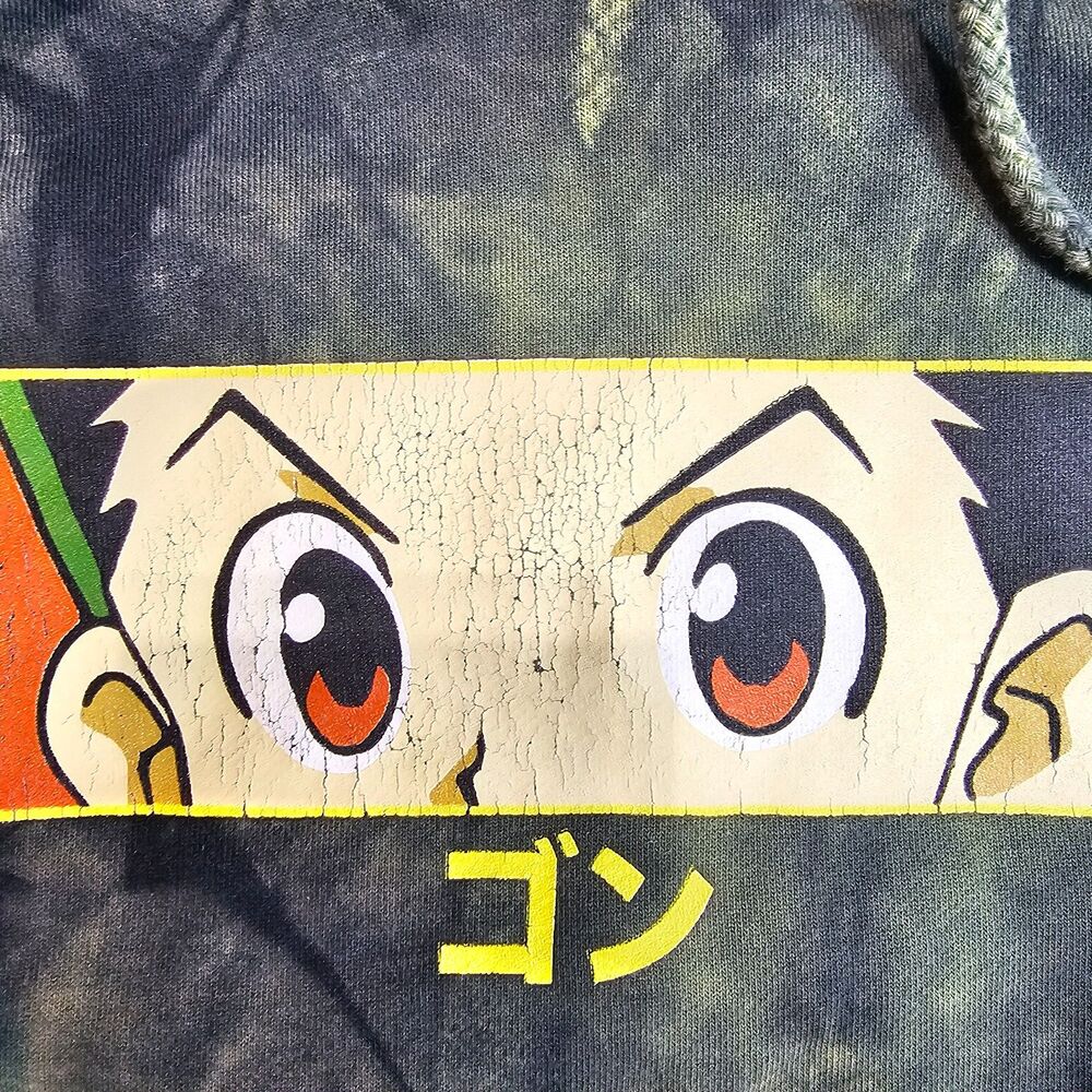 Hunter x Hunter Gon Eyes Tie Dye Hoodie Small Anime Streetwear Independent - Picture 5 of 13